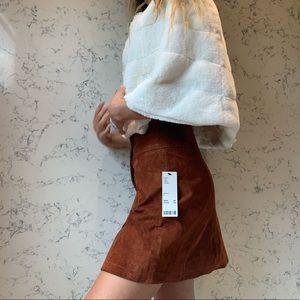 Brown Suede Urban Outfiters Skirt
